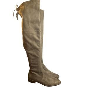 Marc Fisher suede over the knee Boots w/ties &side zipper Women Size 11 25” tall